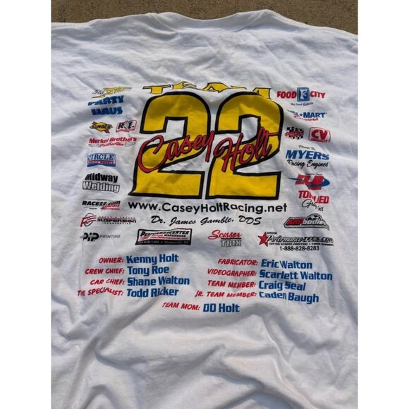 Vintage Casey Holt NASCAR Racing Graphic T shirt - Picture 7 of 8
